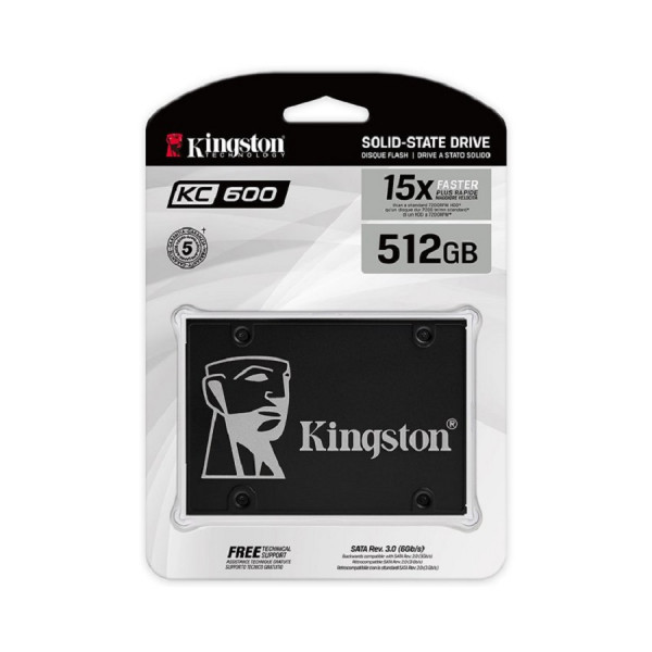 Ổ cứng SSD Kingston KC600 512GB 2.5 inch SATA3 (Đọc 550MB/s - Ghi 520MB