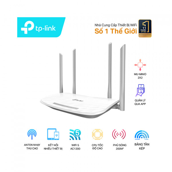 TP-Link Wifi Archer C50-AC1200 4 ăng ten (Phát wifi)