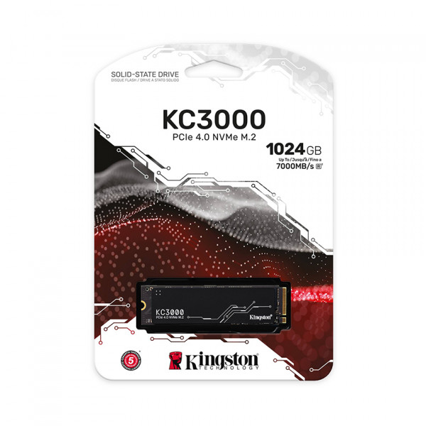 Ổ CỨNG SSD KINGSTON KC3000 1024GB NVME M.2 2280 PCIE GEN 4 X 4 (ĐỌC 7000MB/S, GHI 6000MB/S)-(SKC3000S/1024G)