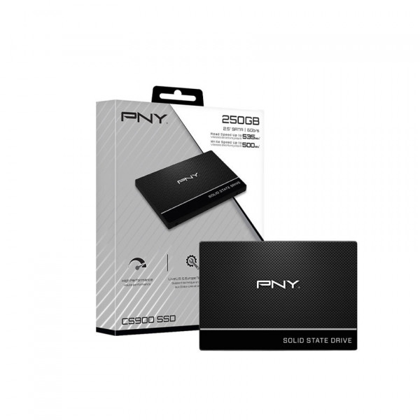 Ổ CỨNG SSD PNY CS900 250GB 2.5 INCH SATA3 (ĐỌC 535MB/S - GHI 500MB/S) - (SSD7CS900-250-RB)