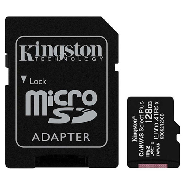 Thẻ nhớ Kingston 128GB microSDXC Canvas Select  Plus 100R A1 C10  Card + ADP (SDCS2/128GB)				