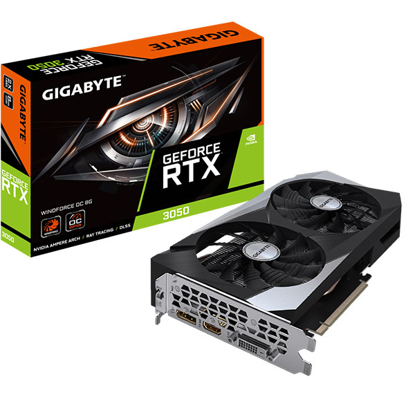 VGA Gigabyte 3050 WINDFORCE OC 8G (Geforce RTX 3050/ 8GB/ GDDR6/ 128 bit)