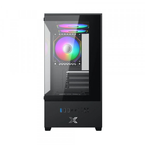 Thùng máy Case Xigmatek View 3GF - Black | Kèm sẵn 3 fan RGB (EN 44687)