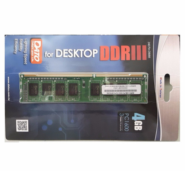 Ram DATO 4GB DDR3 1600Mhz