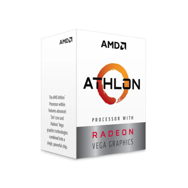 CPU AMD Athlon 3000G (AMD AM4 - 2 Core - 4 Thread - Base 3.5Ghz - Cache 5MB) box