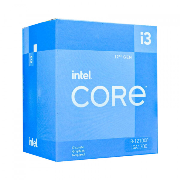CPU Intel Core i3-12100F (3.3GHz turbo up to 4.3GHz, 4 nhân 8 luồng, 12MB Cache, 58W - SK 1700)