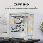 Vỏ máy tính Corsair 3500X TG Mid Tower White (CC-9011277-WW)