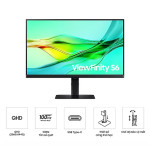 Màn hình đồ họa Samsung ViewFinity LS27D604UAEXXV (27Inch/ QHD (2560x1440)/ 5ms/ 100HZ/ 350cd/m2/ IPS)