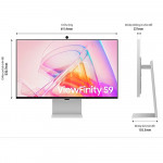 Màn Hình SAMSUNG ViewFinity S9 5K LS27C900PAEXXV (27 inch - IPS - 5K - 60Hz - 5ms- Speaker - Webcam)