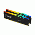 RAM Kingston FURY Beast RGB 64GB (2x32GB) DDR5 5600Mhz (KF556C40BBAK2-64)