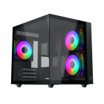 Vỏ Case XIGMATEK AQUA M LITE 3GF EN44144 ( MATX, 3 Fan RGB, Case Bể Cá Màu Đen)