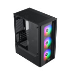 Vỏ máy tính  Xigmatek MYX 3F - Black | Kèm 3 fan led